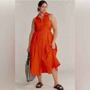 Maeve Sleeveless Midi Shirt Dress